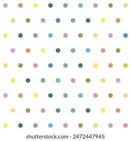 Colorful polka dots, fabric patterns, gift wrapping paper