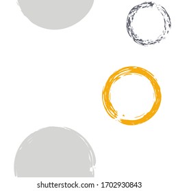 Colorful Polka Dots. Pastel Vector Seamless Pattern. Bright Decor. White Abstract Background With Watercolor Fall Chaotic Shapes. Summer Pastel Packaging. Chalk Brush Rounds, Confetti.
