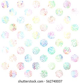 Colorful polka dots pattern background.