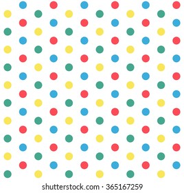 Colorful polka dots pattern in candy colors, dots background