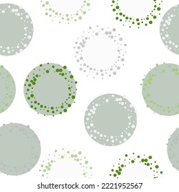 Colorful polka dots seamless pattern on white 26 background.  Blue Flying Explosion Color. Color Dot. Small Retro Polka Background.
