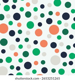 Colorful polka dots seamless pattern. Perfect for art and crafts, digital paper, fabric printing, textile printing, packaging, scrapbooking, gift wrap, background and more.