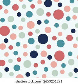 Colorido polka pontos padrão sem costura. Perfeito para arte e artesanato, papel digital, impressão de tecido, impressão têxtil, embalagem, scrapbooking, papel presente, fundo e muito mais.
