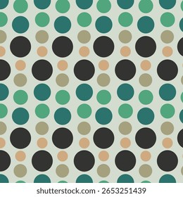 Colorido Polka Pontos Padrão Sem Costura. Perfeito para artes e ofícios, papel digital, impressão de tecido, impressão têxtil, embalagem, scrapbooking, envoltório de presente, fundo e muito mais.
