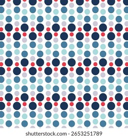 Colorido Polka Pontos Padrão Sem Costura. Perfeito para artes e ofícios, papel digital, impressão de tecido, impressão têxtil, embalagem, scrapbooking, envoltório de presente, fundo e muito mais.

