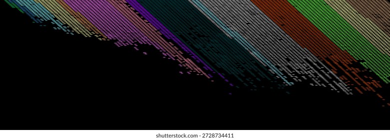 Colorido polka pontos padrão sem costura no fundo preto. Prazer clássico colorido polka pontos padrão têxtil. Confetes espalhados sem costura caem decoração caótica. Ilustração vetorial abstrata.