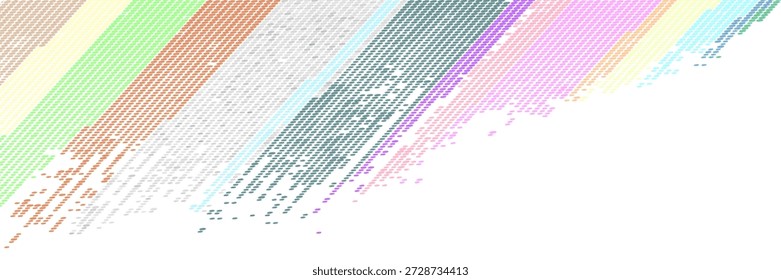 Colorido polka pontos padrão sem costura no fundo branco. Prazer clássico colorido polka pontos padrão têxtil. Confetes espalhados sem costura caem decoração caótica. Ilustração vetorial abstrata.