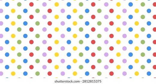 Colorful Polka Dots Seamless Pattern