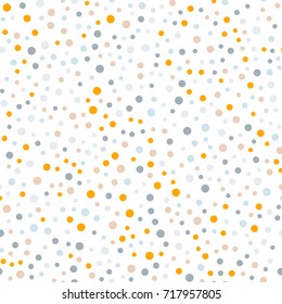 Colorful polka dots seamless pattern on white 7 background.