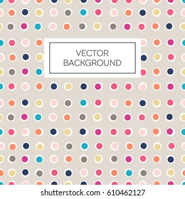 Colorful polka dots seamless vector pattern background