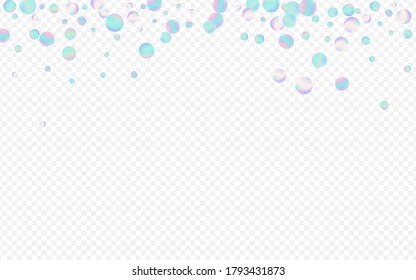 Colorful Polka Fun Transparent Background. Rainbow Festival Circle Texture. FallingFestive Banner. Unicorn Christmas Illustration.
