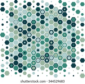 Colorful polka Hexagon Pattern Vector seamless pattern
