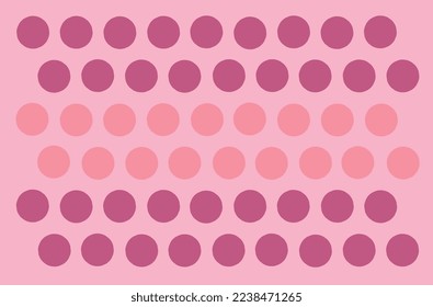 colorful polkadot with pink background vector. Hand drawn abstract illustration. vector abstract heart design. 