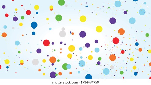 Colorful polkadots abstract background vector