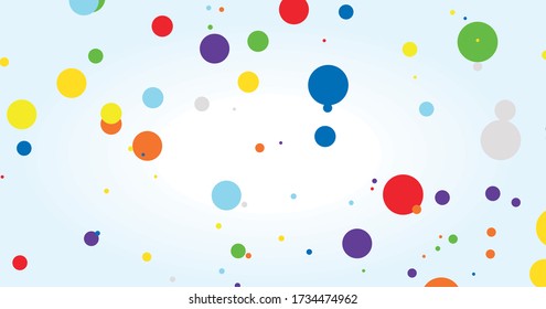 Colorful polkadots abstract background vector