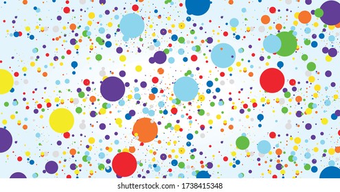 Colorful polkadots abstract background vector