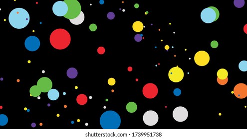 Colorful polkadots abstract background vector