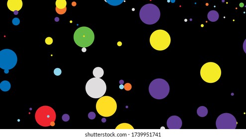 Colorful polkadots abstract background vector