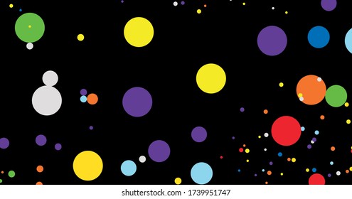 Vector de fondo abstracto de polkadots coloridos