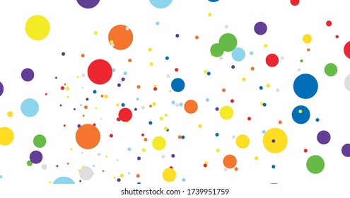Colorful polkadots abstract background vector