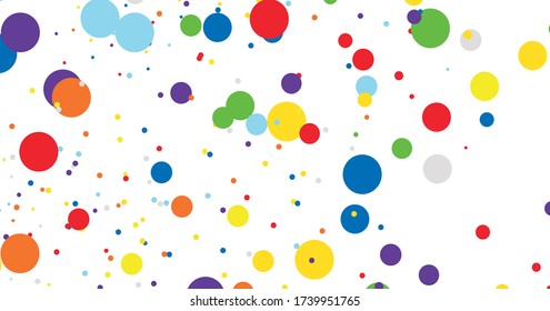 Colorful polkadots abstract background vector