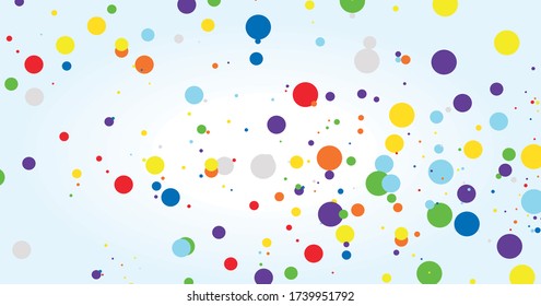 Colorful polkadots abstract background vector