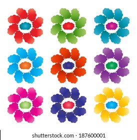 Colorful pollen flower