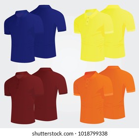 Polo Shirt Template Mock Stock Vector (Royalty Free) 582356092