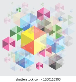 the colorful polygon abstract background 