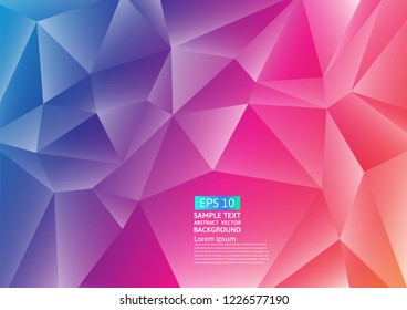 Colorful polygon abstract background design. Fluid gradient shapes composition futuristic design. vector illustration