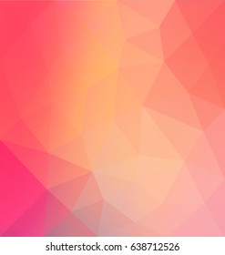 Colorful polygon background. Abstract polygonal mosaic background. Multicolor low poly gradient background. Crystal polygon background. Red polygon pattern for flayer, business card, banner, poster.