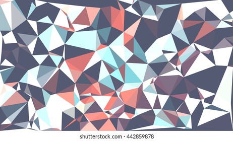 Colorful polygon background. Abstract Triangle Geometrical Background. Vector triangle mosaic background. Geometric design for business presentations. 