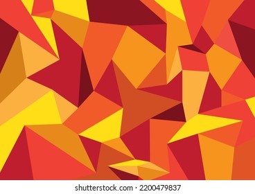 Colorful polygon background. Triangle background design. Geometric background. red, yellow, orange color. 