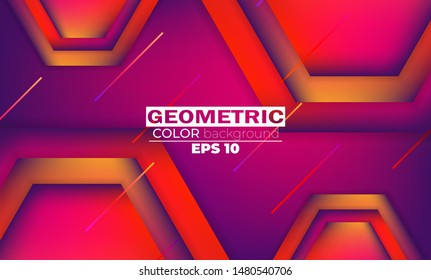 colorful polygon geometric background .Modern overlapping triangles. Applicable for gift card, cover poster, on wall template,  landing page, ui, ux ,coverbook,  baner, social media