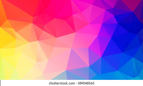 colorful polygon. geometrical abstract background. Triangular backdrop. Bright wallpaper. geometric texture. rainbow pattern. creative concept. vector illustration for booklet, cover, magazine