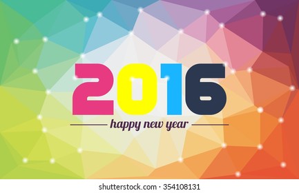 Colorful Polygon Happy New Year