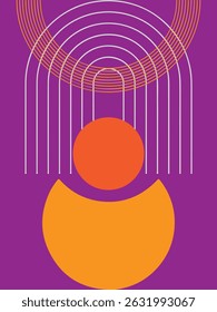 Colorful Polygonal Abstract Art with Symmetrical Shapes