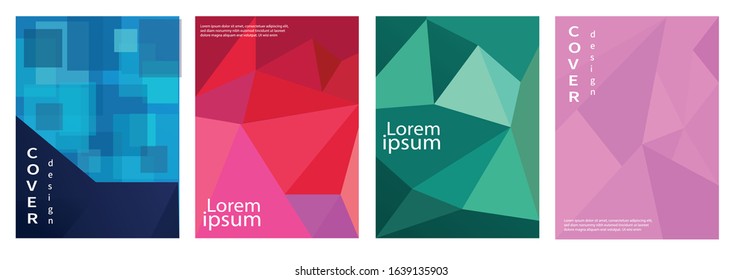 colorful polygonal abstract background, low poly gradient design vector templates for placards,banners, flyers or etc 