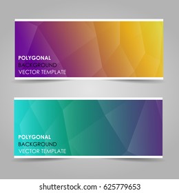 Colorful polygonal abstract banner
