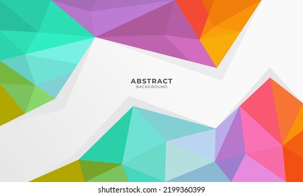 Colorful polygonal background vector art