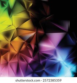 Colorful Polygonal Background Vector Design