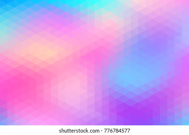 Colorful polygonal background. Vibrant gradient. Pixel background