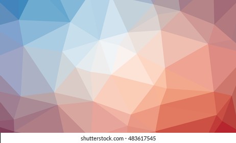 Colorful polygonal connection design with, low poly vector illustration
