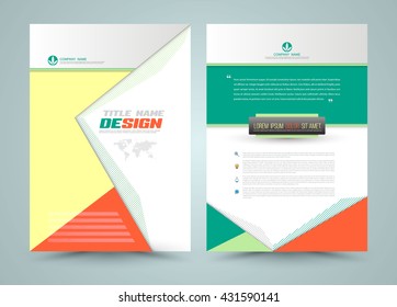 Colorful Polygonal Cover design template. Vector illustration. Use for annual report brochure flyer, Leaflet presentation background, layout in A4 size