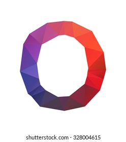 colorful polygonal font for various use