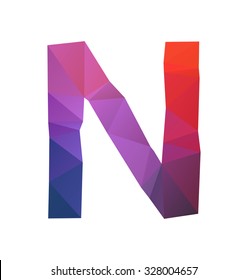colorful polygonal font for various use