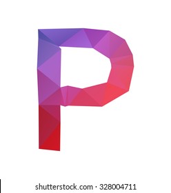 colorful polygonal font for various use