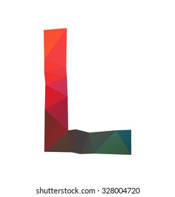 colorful polygonal font for various use