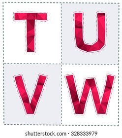 colorful polygonal font for various use