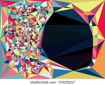 Colorful polygonal geometric background, Vector illustration triangular style